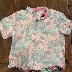 Tommy Bahama Floral Shirt with Pink and Black